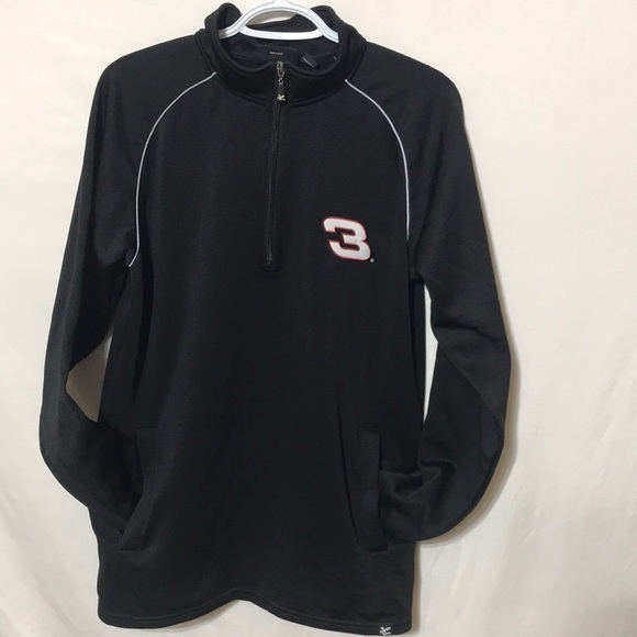 Chase Authentics Shirt Men S/M 1/4 Zip Pullover Black NASCAR #3 - Picture 1 of 11
